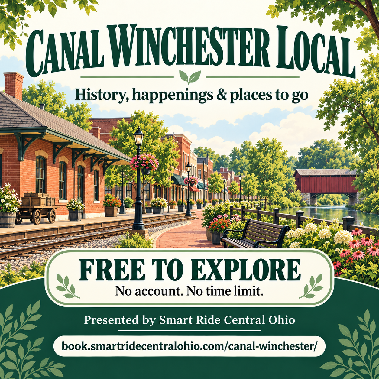 Canal Winchester Local illustrated community guide: history, happenings and places to go. Free to explore. Presented by Smart Ride Central Ohio.