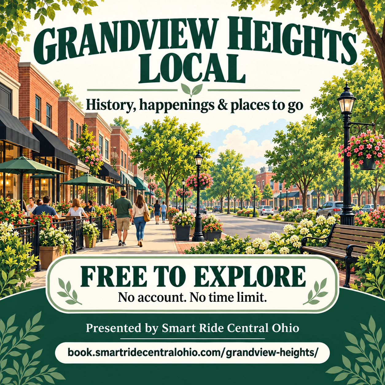 Grandview Heights Local illustrated community guide: history, happenings and places to go. Free to explore. Presented by Smart Ride Central Ohio.