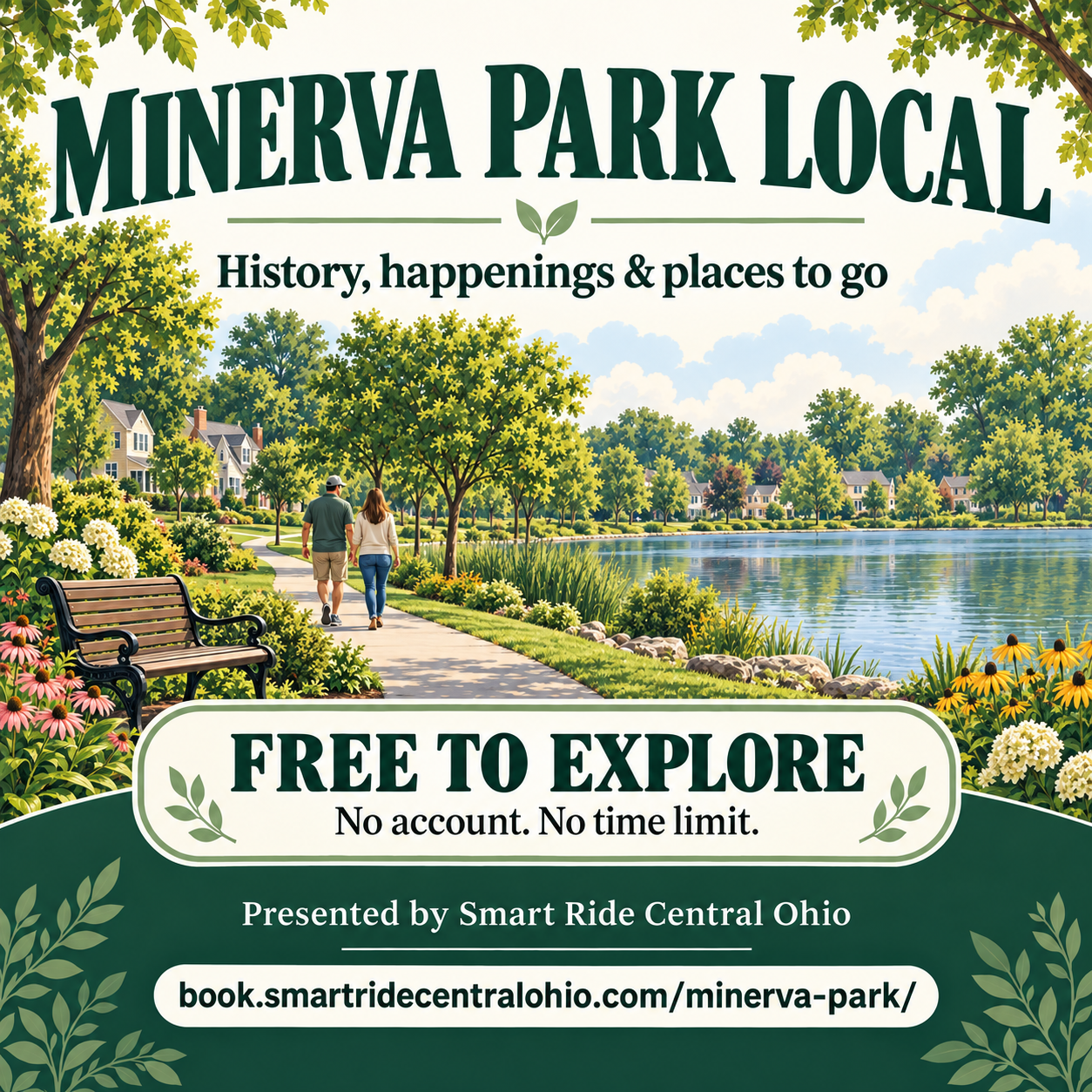 Minerva Park Local illustrated community guide: history, happenings and places to go. Free to explore. Presented by Smart Ride Central Ohio.