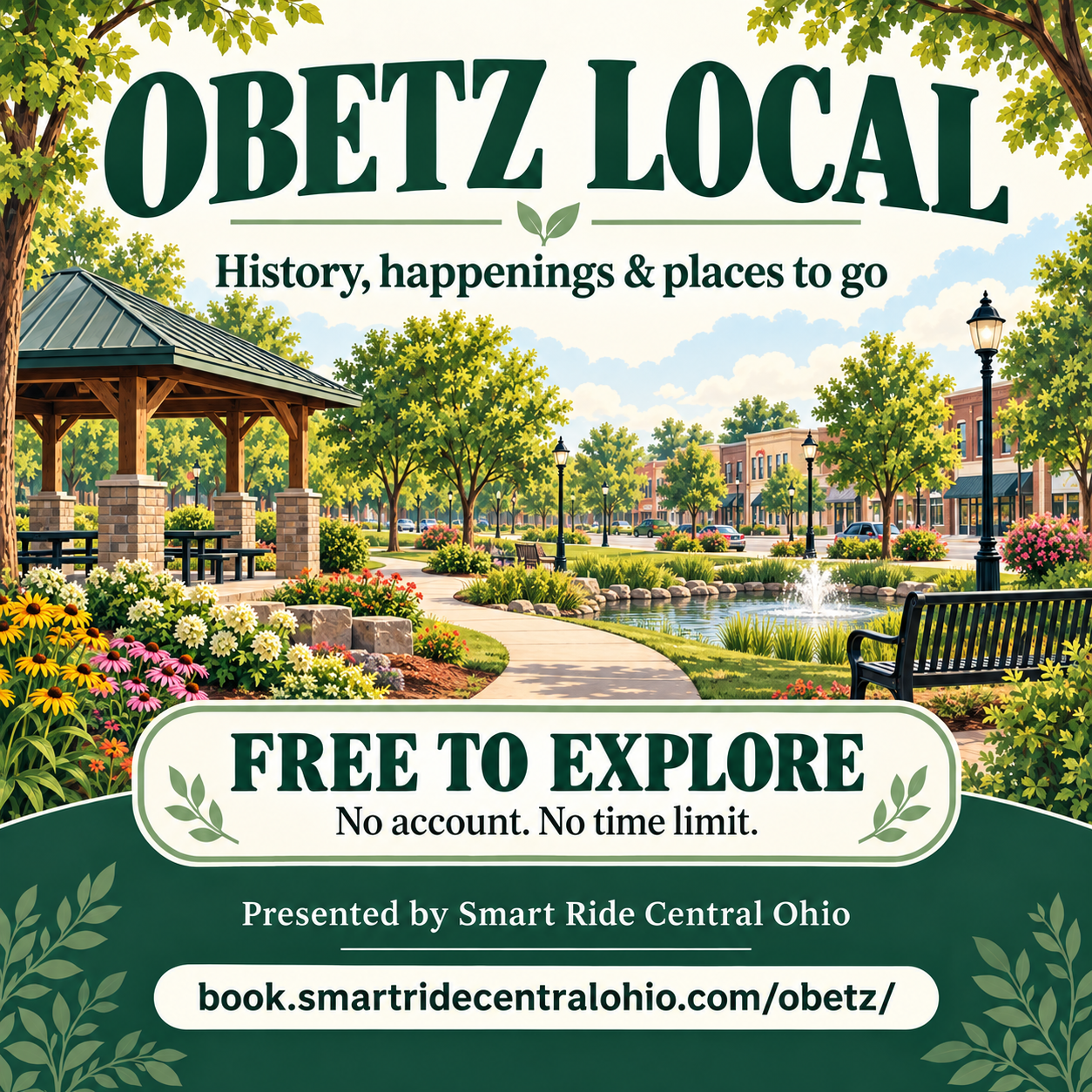 Obetz Local illustrated community guide: history, happenings and places to go. Free to explore. Presented by Smart Ride Central Ohio.
