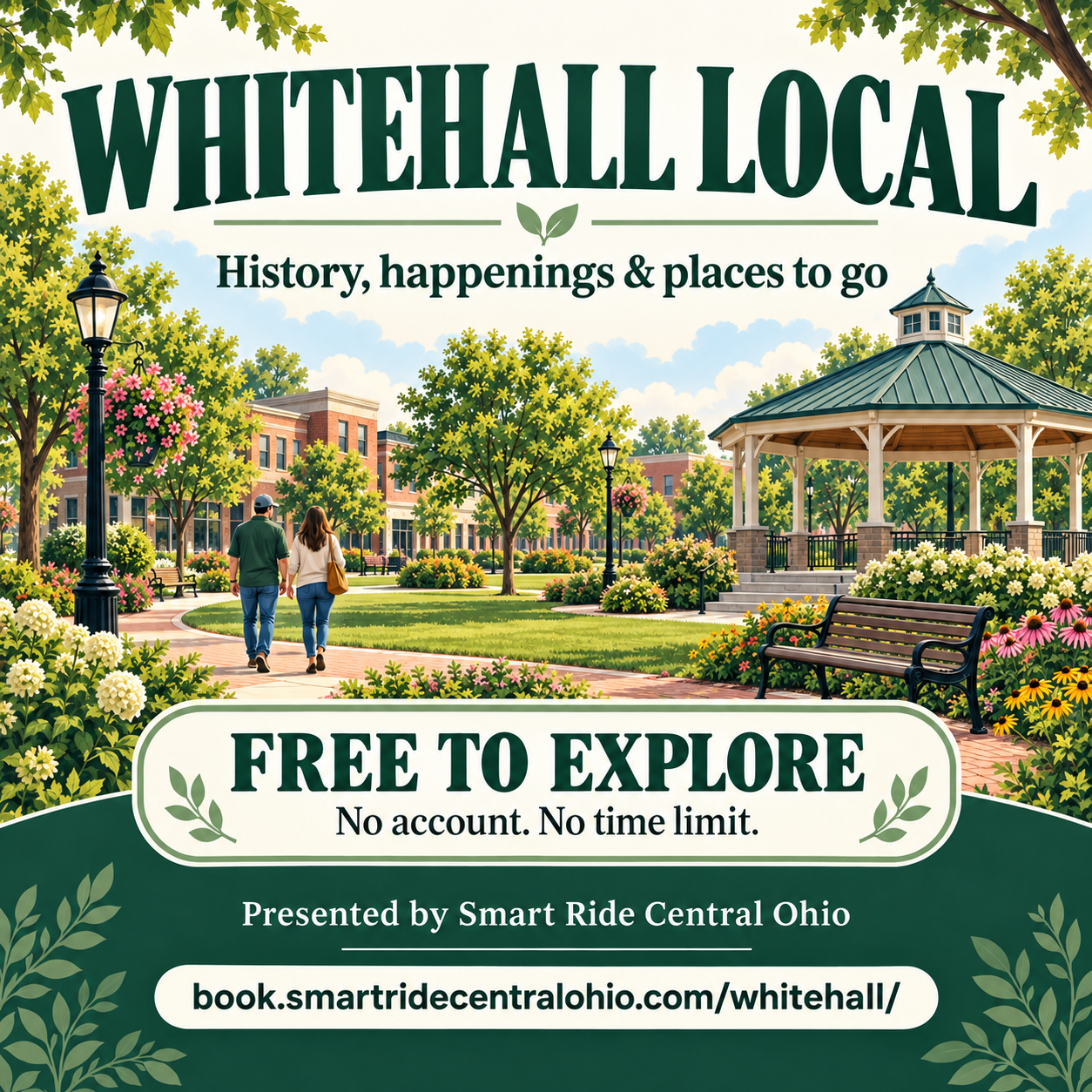 Whitehall Local illustrated community guide: history, happenings and places to go. Free to explore. Presented by Smart Ride Central Ohio.